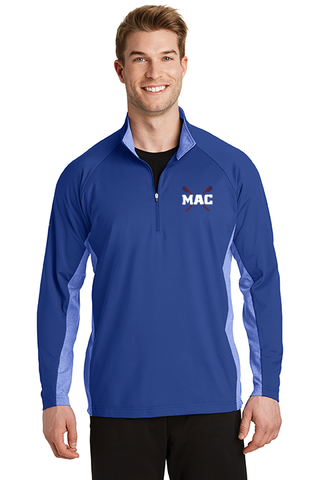 MAC Unisex Half-zip Royal Blue Stretch Pullover