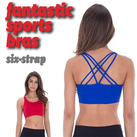 Bright Neon Turquoise Blue Spandex Athletic Sports Bras - Ladies